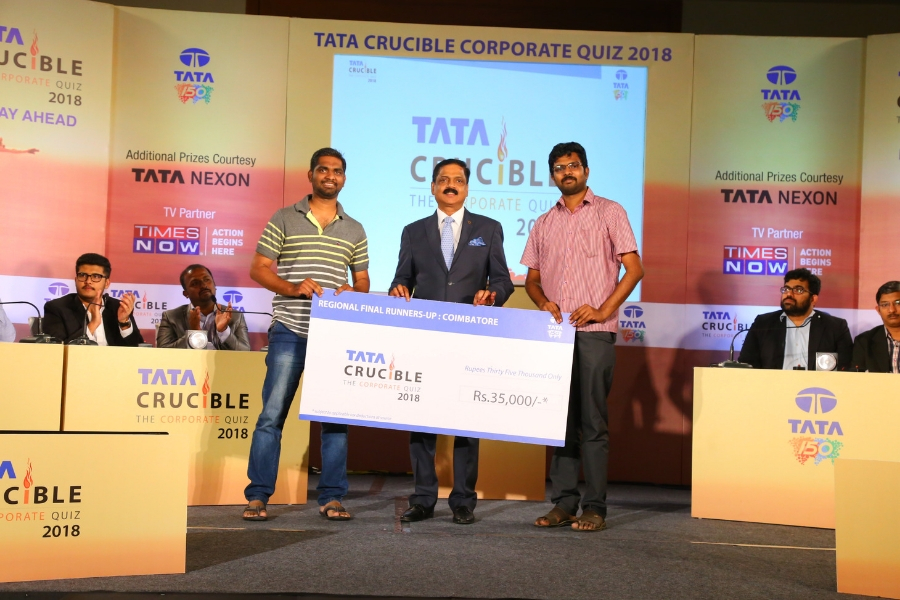 Tata Crucible Campus Quiz 2018 coimbatorecor