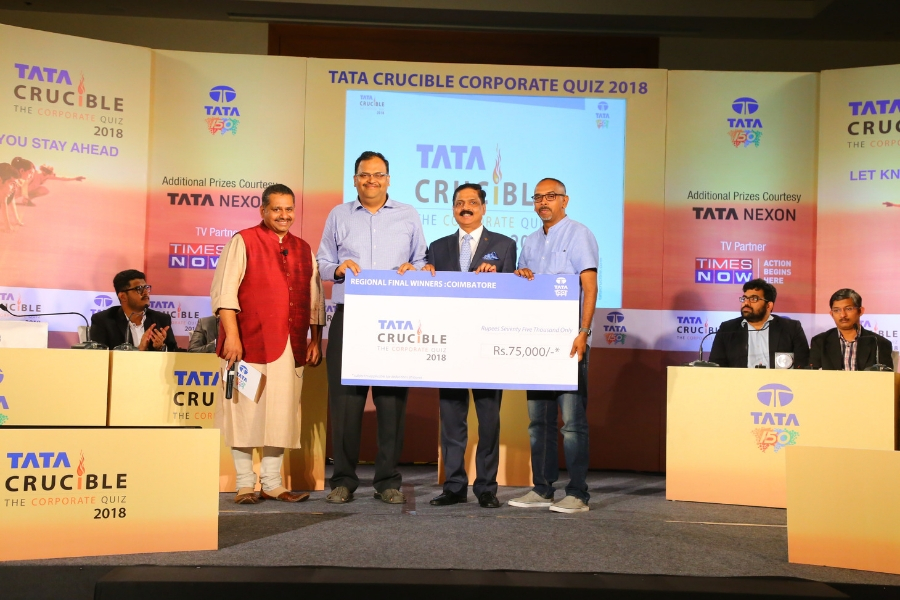 Tata Crucible Campus Quiz 2018 coimbatorecor