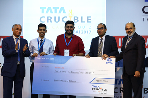 Tata Crucible Campus Quiz 2017 UAE - Winners