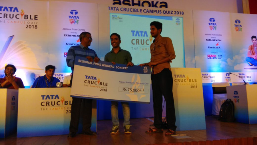 Tata Crucible Campus Quiz 2018 sonepat