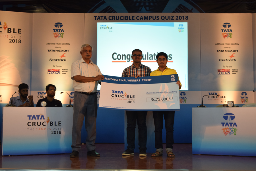 Tata Crucible Campus Quiz 2018 trichy