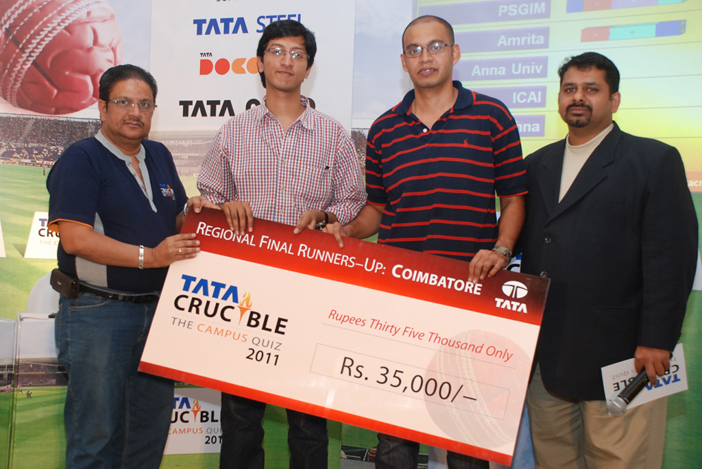 Tata Crucible Campus Quiz 2011 coimbatore