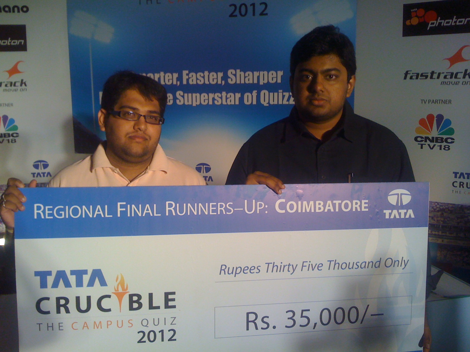 Tata Crucible Campus Quiz 2012 coimbatore