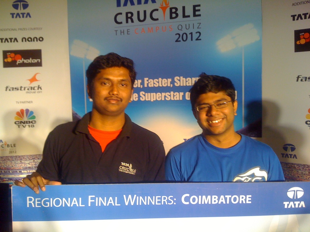 Tata Crucible Campus Quiz 2012 coimbatore
