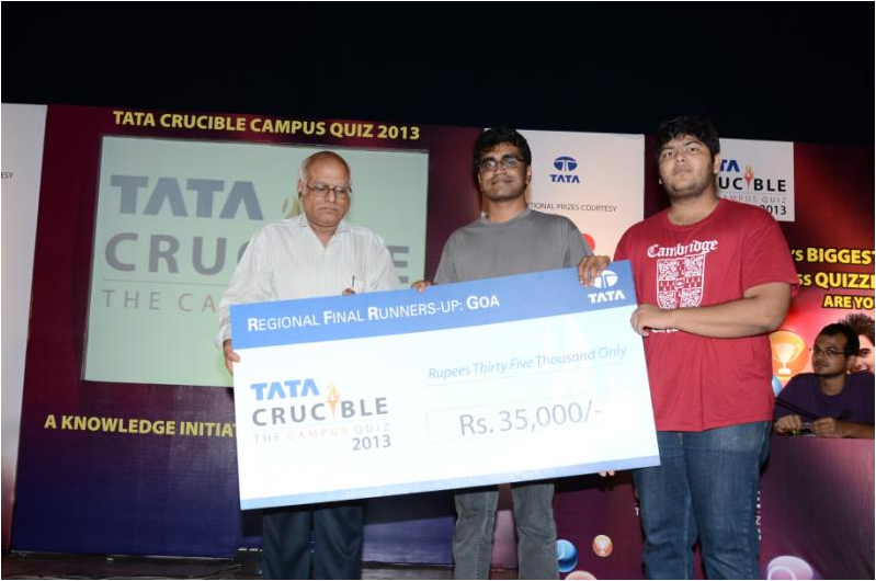 Tata Crucible Campus Quiz 2013 goa