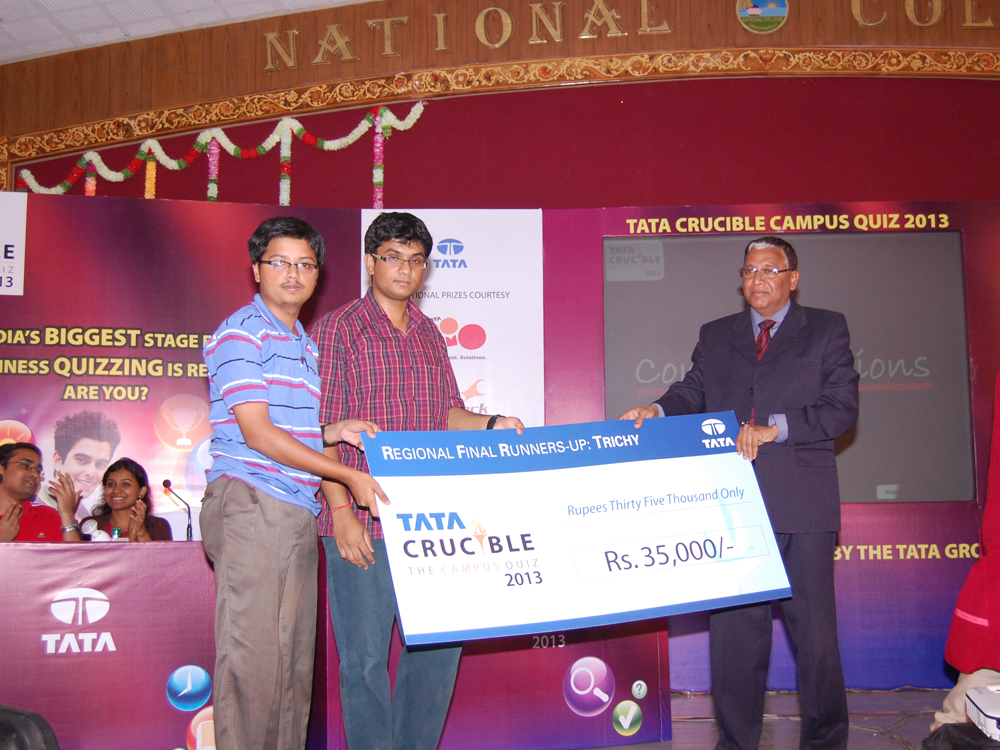 Tata Crucible Campus Quiz 2013 trichy
