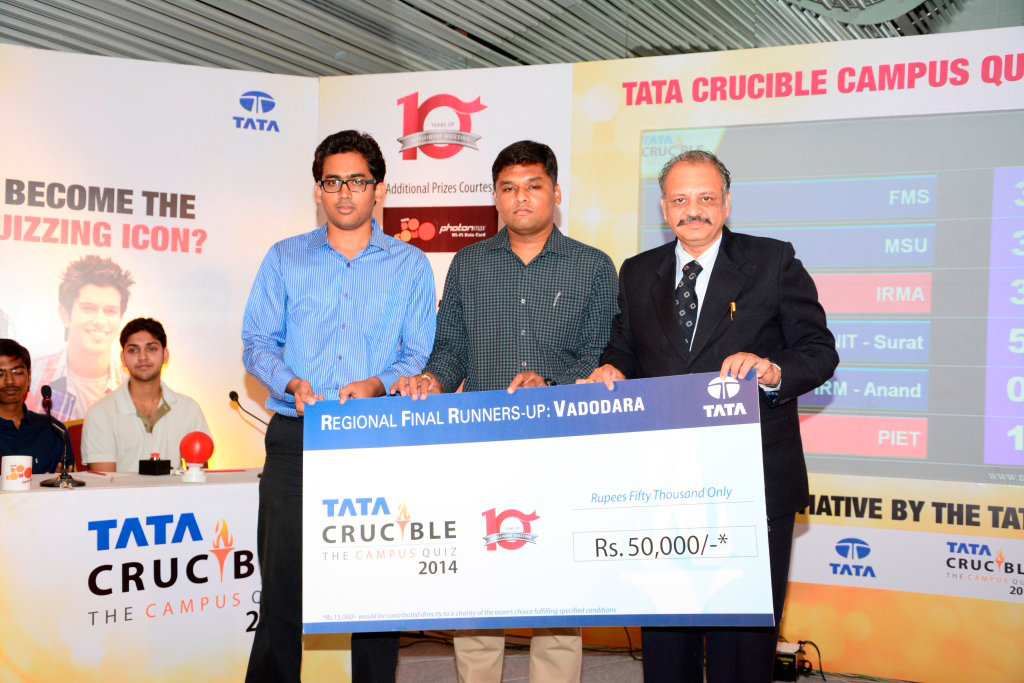Tata Crucible Campus Quiz 2014 vadodara