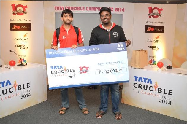 Tata Crucible Campus Quiz 2014 goa
