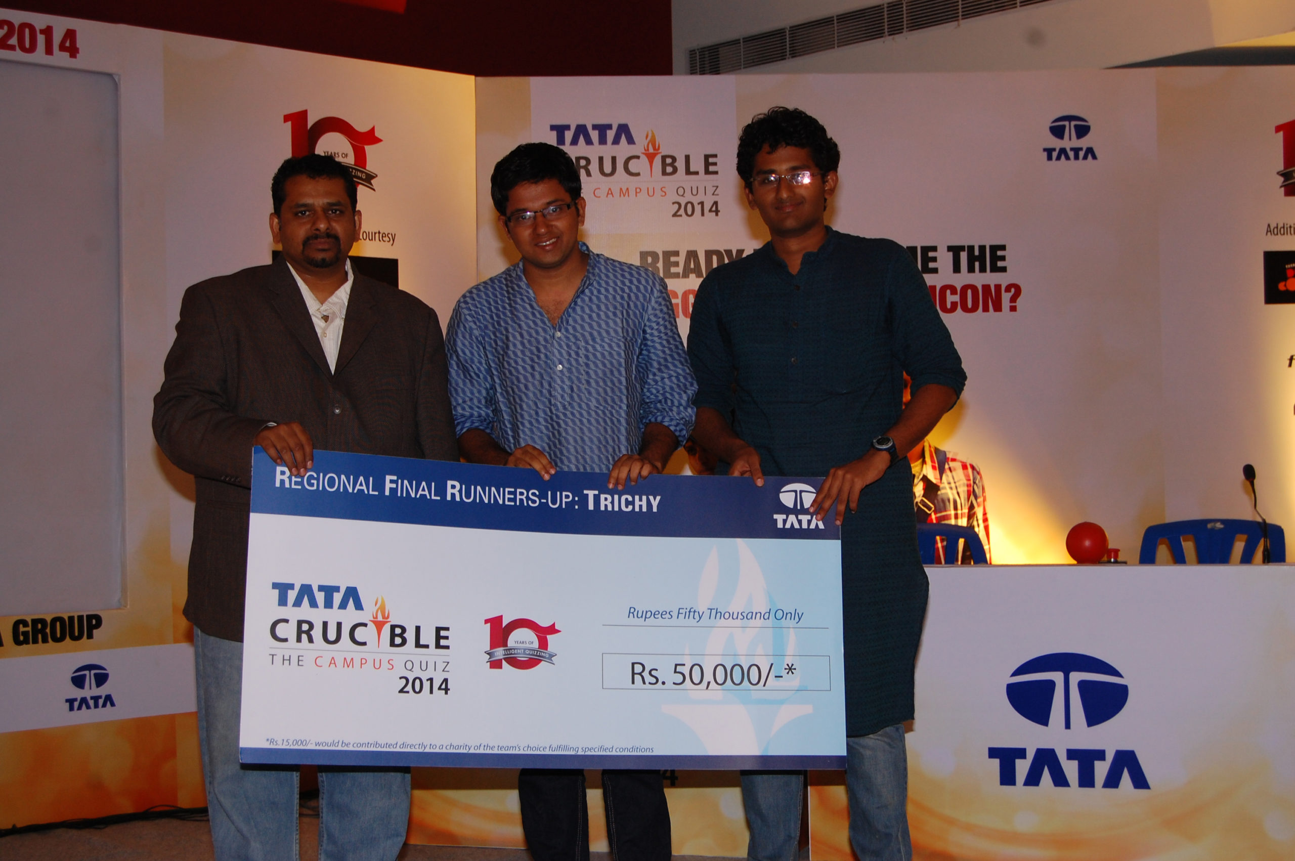 Tata Crucible Campus Quiz 2014 trichy