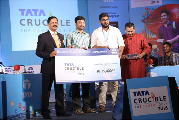 Tata Crucible Campus Quiz 2016 coimbatore