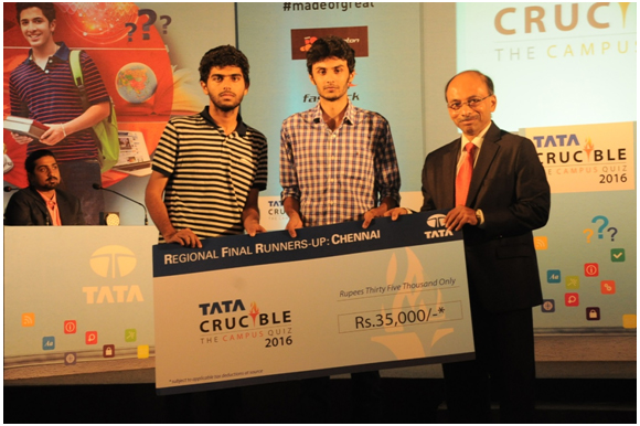 Tata Crucible Campus Quiz 2016 chennai