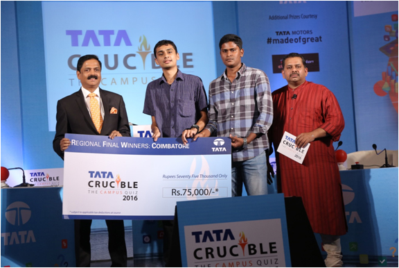 Tata Crucible Campus Quiz 2016 coimbatore