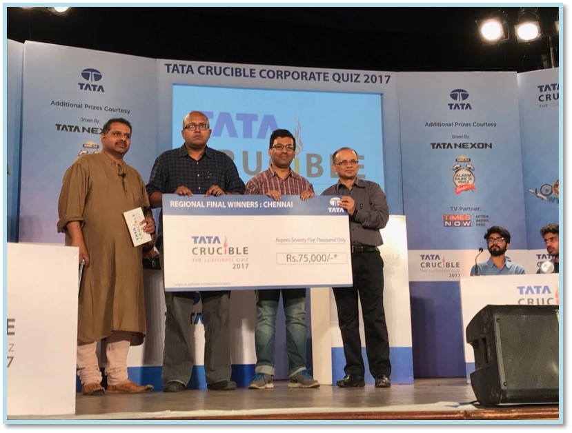 Tata Crucible Campus Quiz 2017 chennaicor