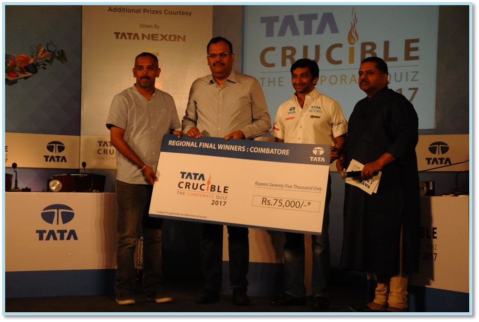 Tata Crucible Campus Quiz 2017 coimbatorecor