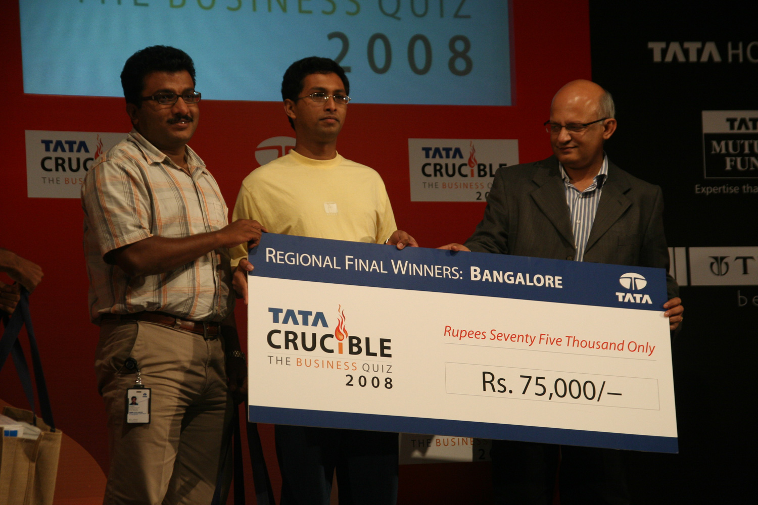 Tata Crucible Campus Quiz 2008 bangalore