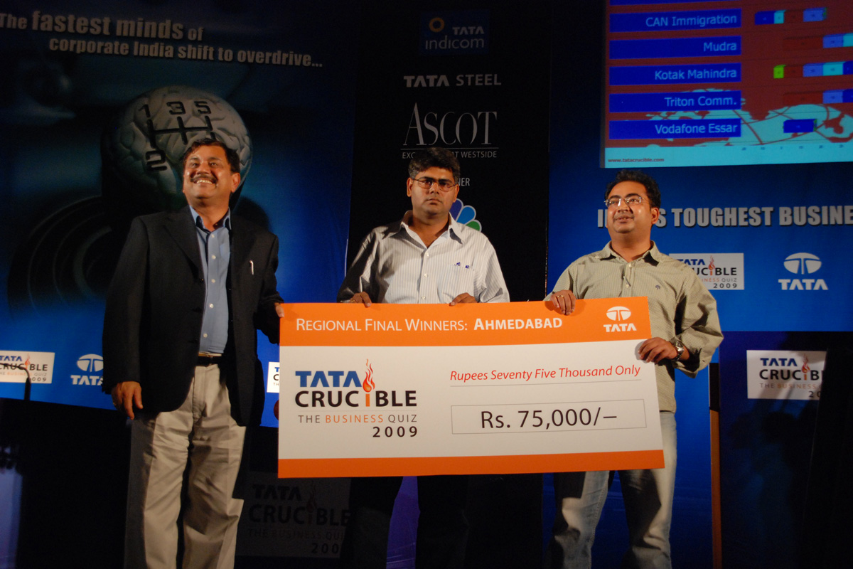 Tata Crucible Campus Quiz 2009 ahmedabad