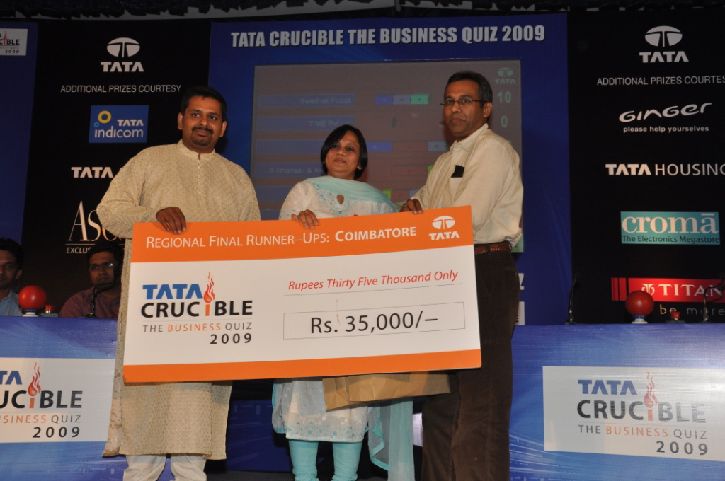 Tata Crucible Campus Quiz 2009 coimbatore