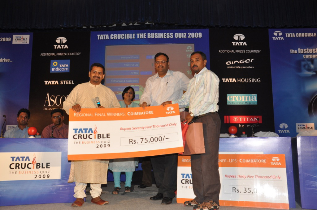 Tata Crucible Campus Quiz 2009 coimbatore
