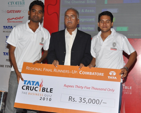 Tata Crucible Campus Quiz 2010 coimbatore