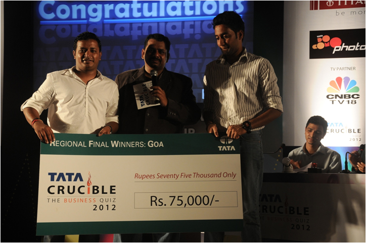 Tata Crucible Campus Quiz 2012 goa