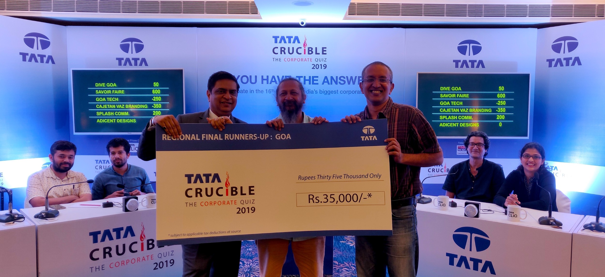 Tata Crucible Campus Quiz 2019 goacor