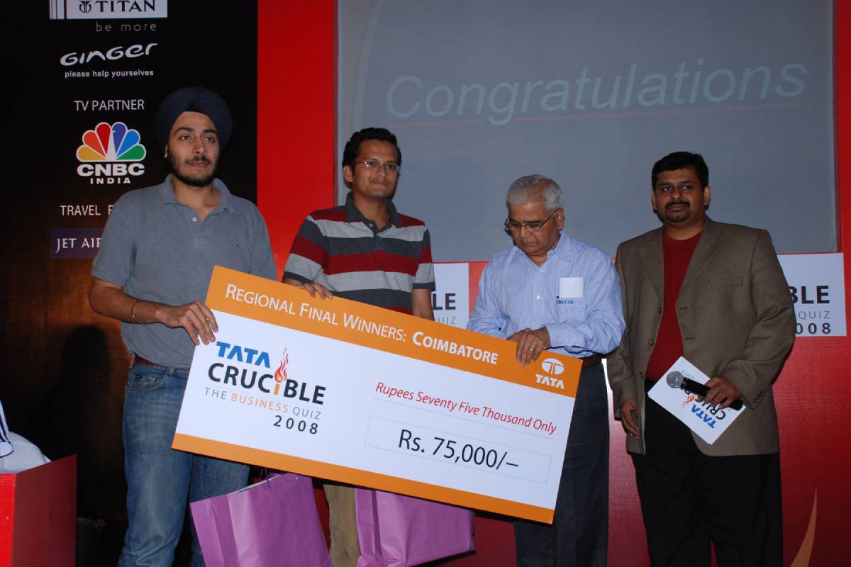 Tata Crucible Campus Quiz 2008 coimbatore