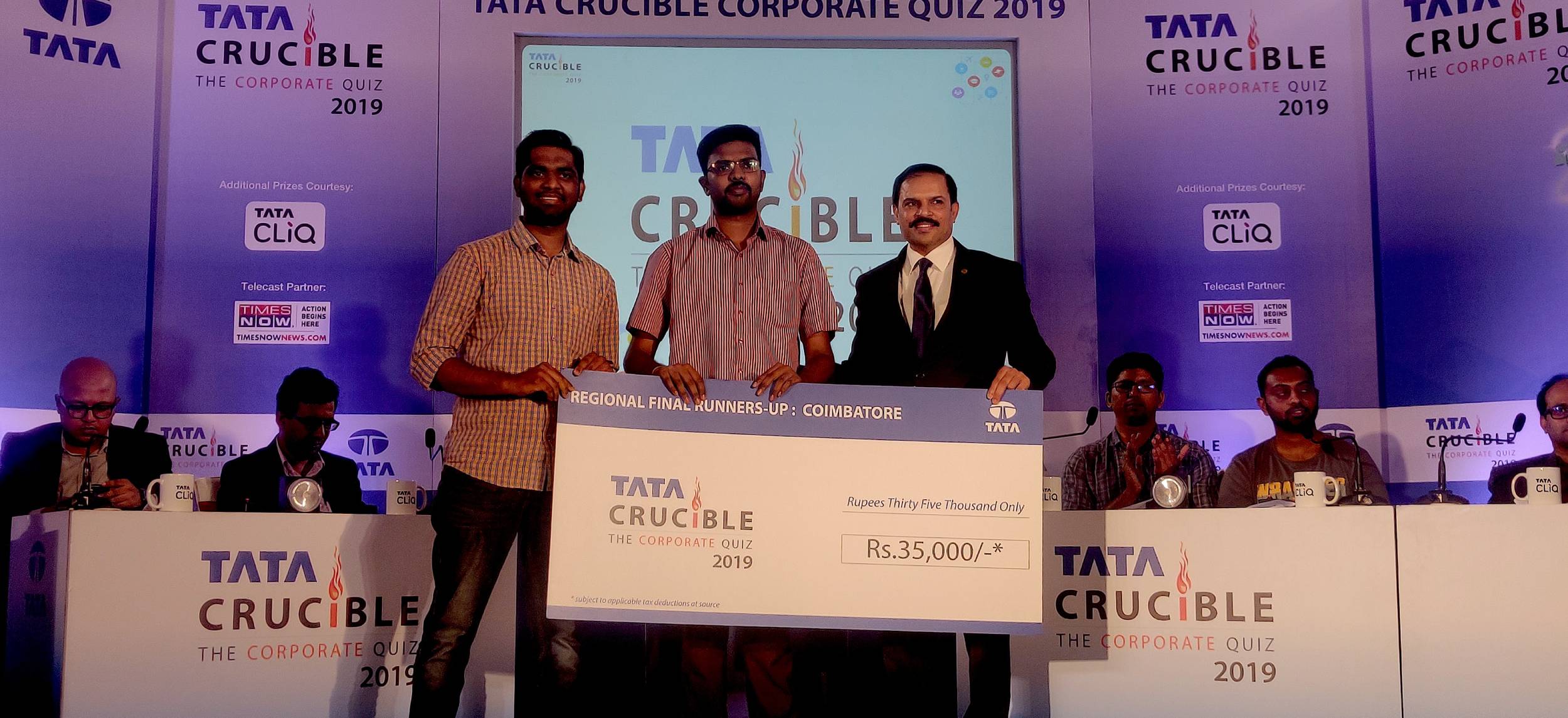 Tata Crucible Campus Quiz 2019 coimbatorecor