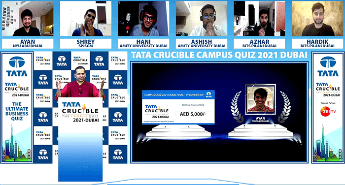 Tata Crucible Campus Quiz 2021 UAE - Winners