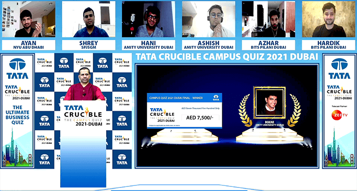 Tata Crucible Campus Quiz 2021 UAE - Winners